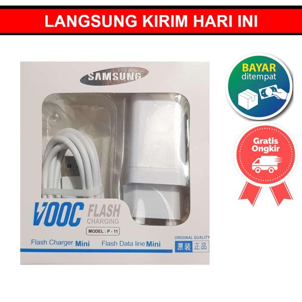 Travel Fast Charger Cas Casan 2 Lubang Micro USB P11 P-11 P 11 4A 4 A VOOC HP Handphone Samsung