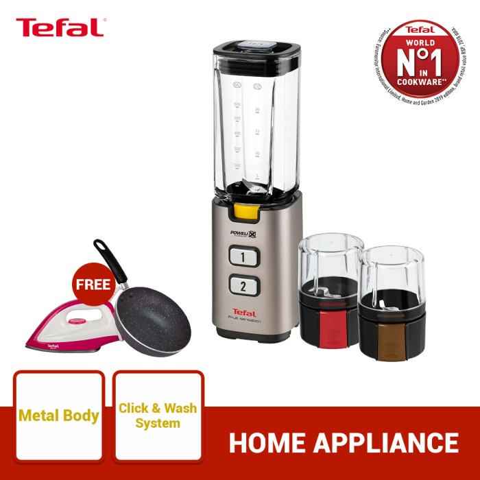 TERBARU TEFAL BL142A42 CLICK & TASTE MINI GLASS BLENDER BLENDER BUMBU DAPUR