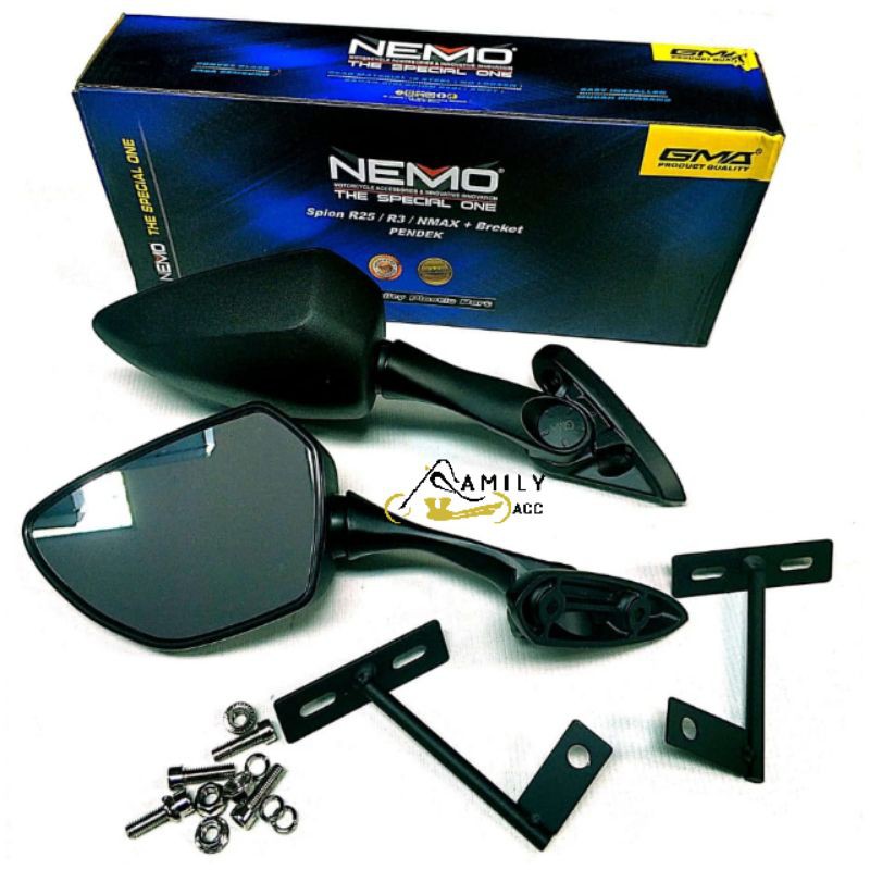 Spion R25 Model Ducati Kaca Bening Motor Nmax Lexi Pcx R15 R25 Nemo