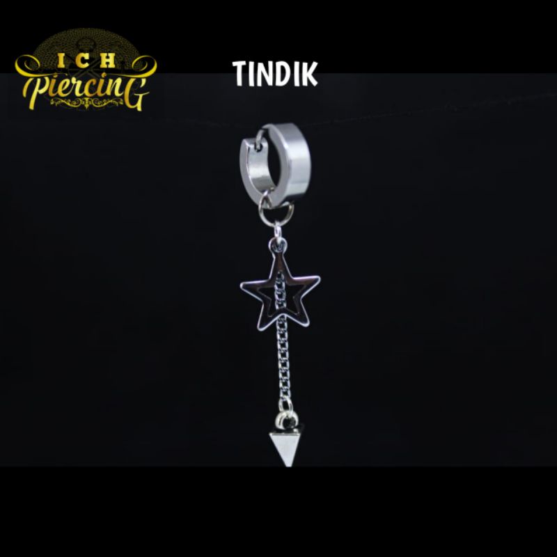 ANTING TINDIK KPOP / ANTING TITANIUM GANTUNGAN / ANTING BTS PRIA WANITA