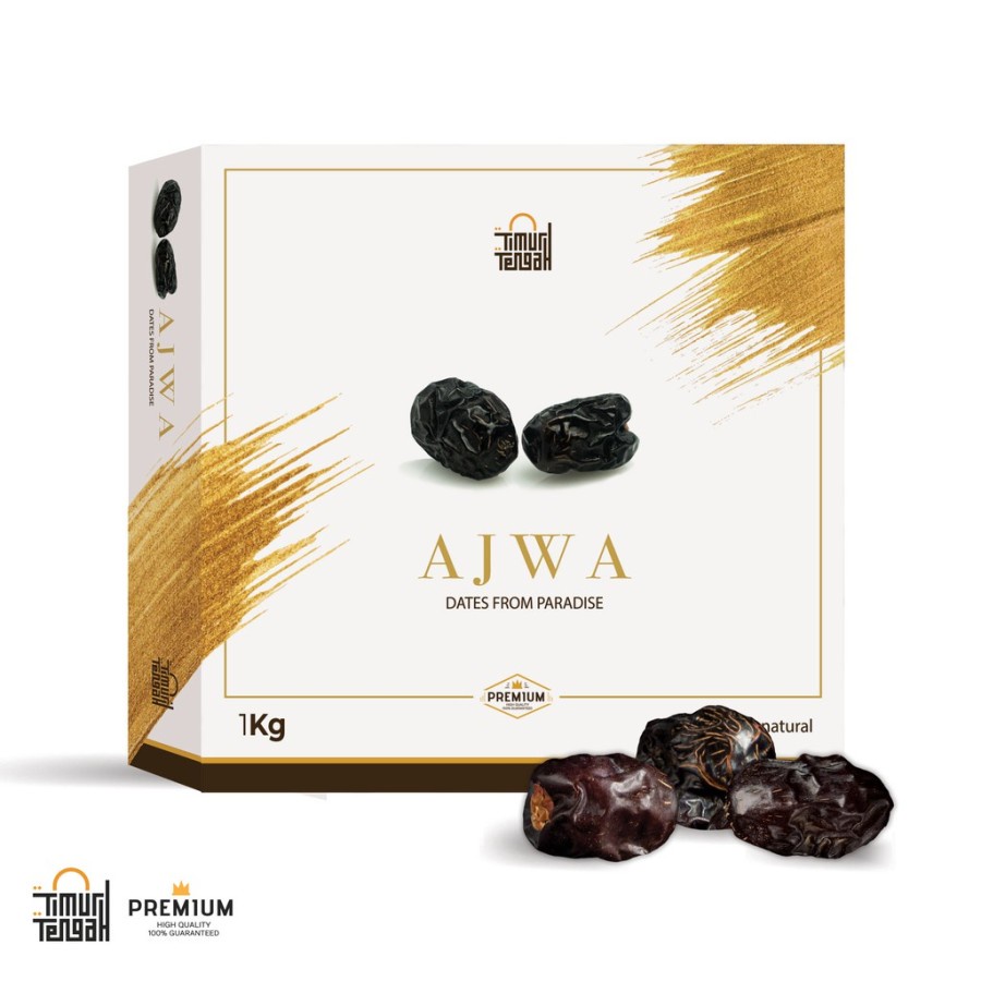 Timur Tengah Kurma Ajwa 1Kg Kurma Nabi Premium Original High Quality