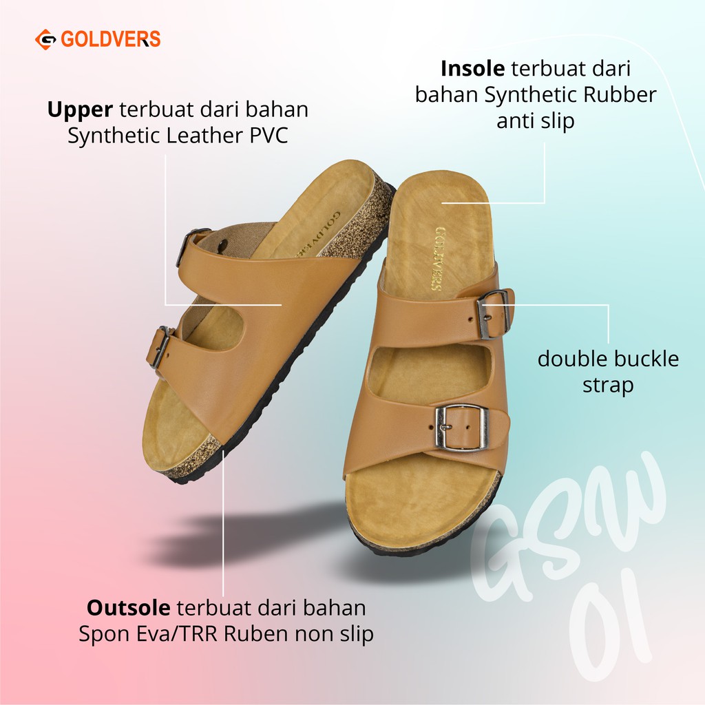 GOLDVERS Sandal Wanita Original / Sandal Wanita Terbaru / Sandal Fashion Wanita 2020 #GudangAnekaTas