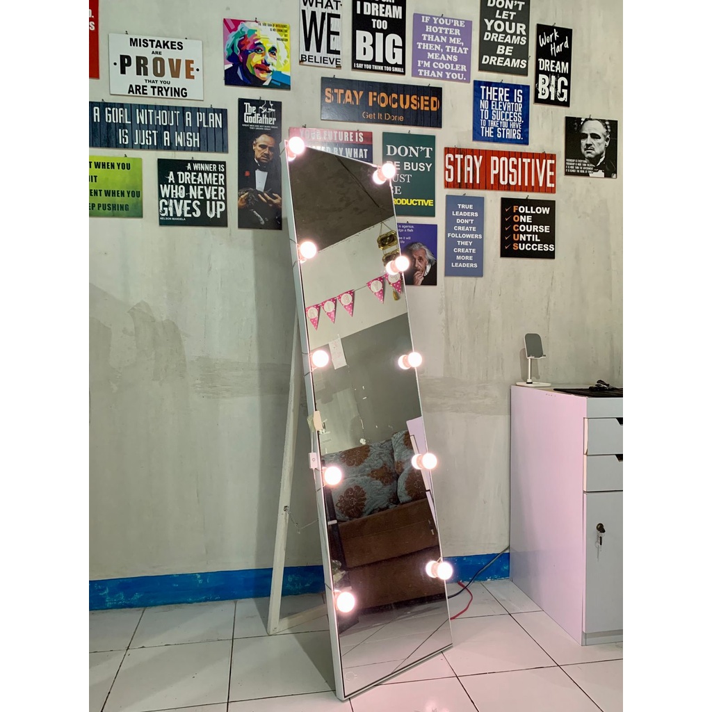 Kaca Lampu Frameless/ Kaca Standing/ Kaca Bathroom (KHUSUS PLG)