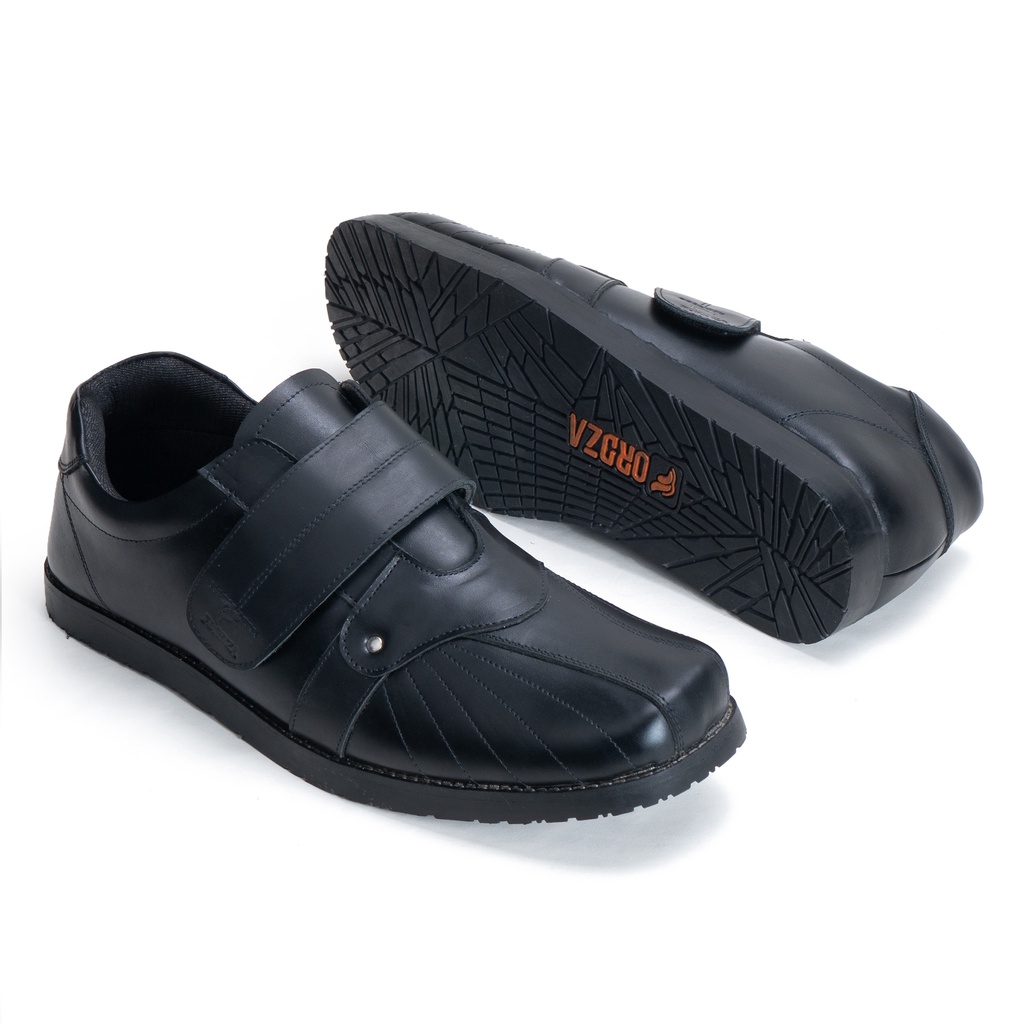 Sepatu Pria Casual Kulit Asli Big Size Semi Formal Model Strap Original Fordza 6060