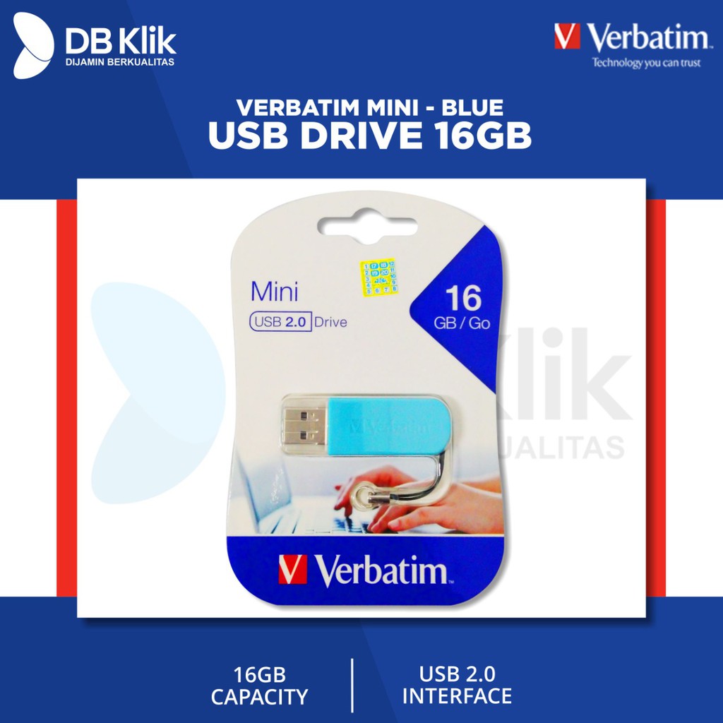 Verbatim Mini USB Drive 16GB - Blue