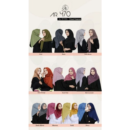 AR 470 jilbab arrafi murah