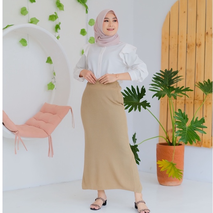 ROK RAJUT WANITA SPAN PANJANG KNIT