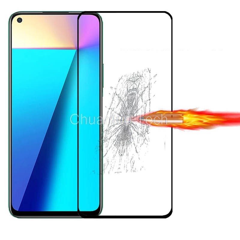 PROMO Tempered Glass INFINIX Note 7 TG Layar FULL COVER Black Premium / Anti Gores Kaca