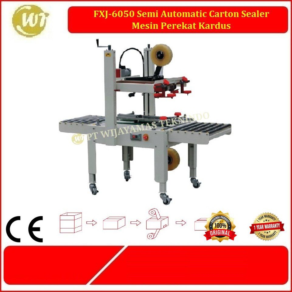 

FXJ-6050 Semi Automatic Carton Sealer – Mesin Perekat Kardus