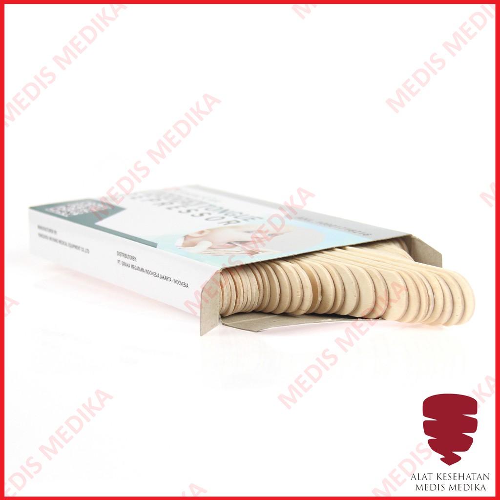 Wooden Tongue Depressor General Care Spatel Lidah Kayu Spatula GC