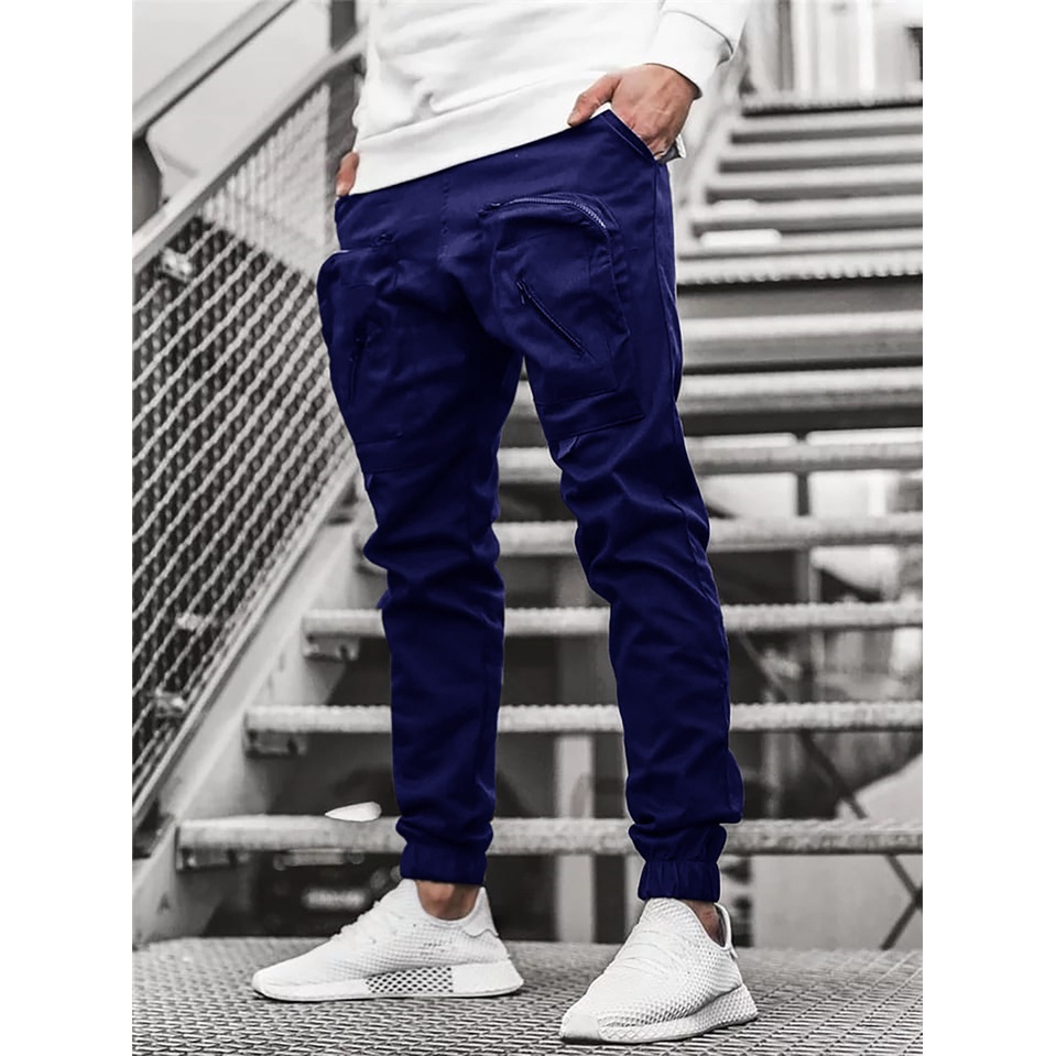 Celana Jogger Leon Pria Panjang Sweatpants Celana Olahraga Santai Casual Terbaru