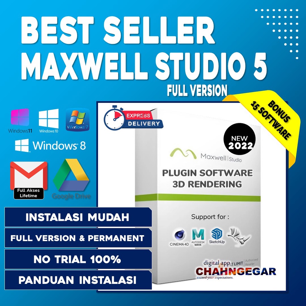 Maxwell 5 Studio versi 2022 Software Design 3D Rendering support Sketch Up Pro