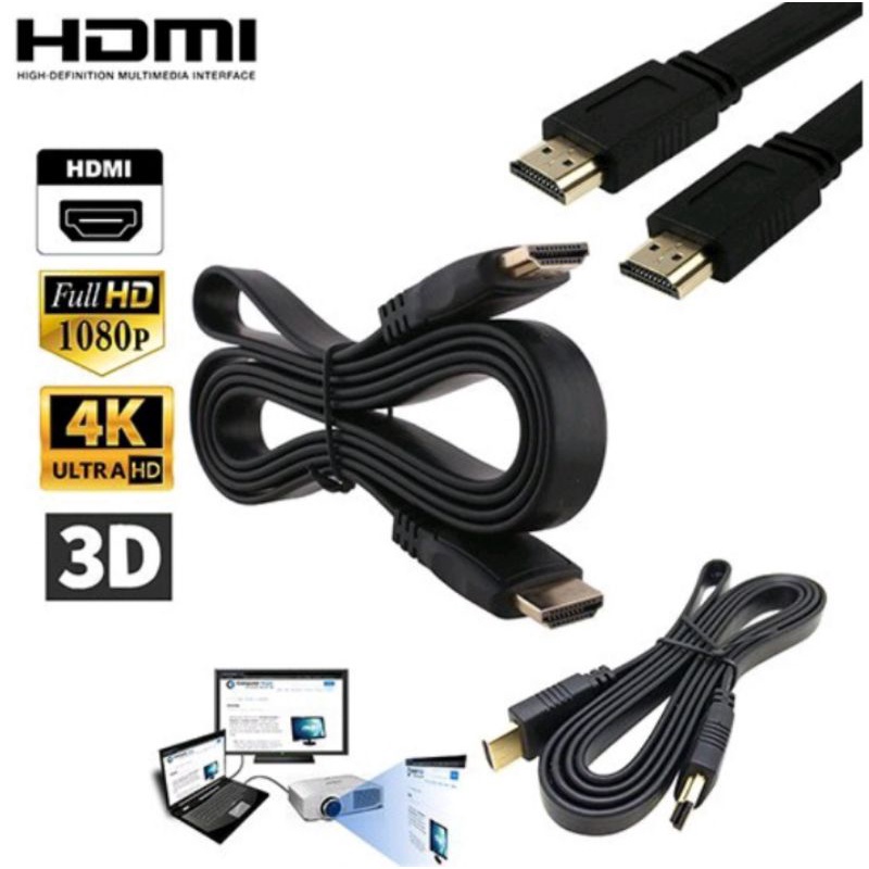 Kabel Hdmi Flat versi1.4 10meter / kabel hdmi v1.4 10meter/ kabel hdmi 10meter flat / kabel HDMI to HDMI flat 10meter