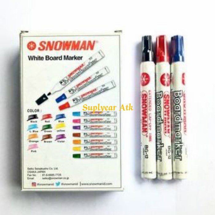 

Unik Spidol Snowman Whiteboard Bg 12 Blue(1Losin) Limited