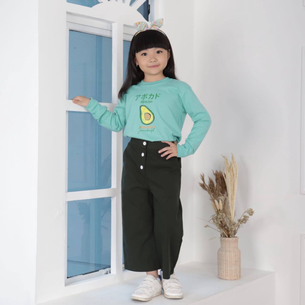 Jovanka Id Set Kulot Grily Anak Perempuan - Baju Setelan Cewek Lengan Panjang Size 2 4 6 8 10 Tahun