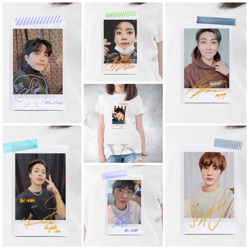 ATASAN WANITA dan LAKI LAKI / kaos unisex / oversize tee  / baju kpop / army photocard