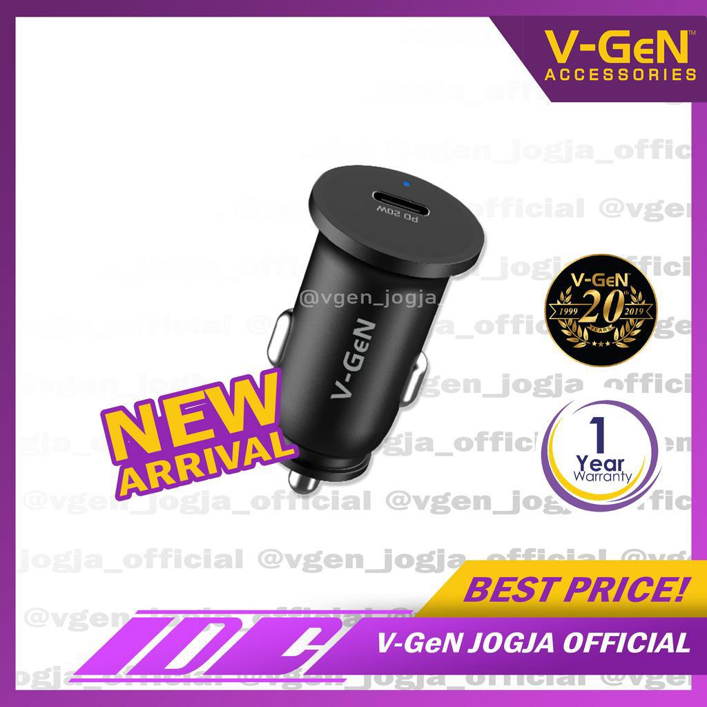 Car Charger V-GeN VCC1-05 PD 20W Type C LED Charger Mobil