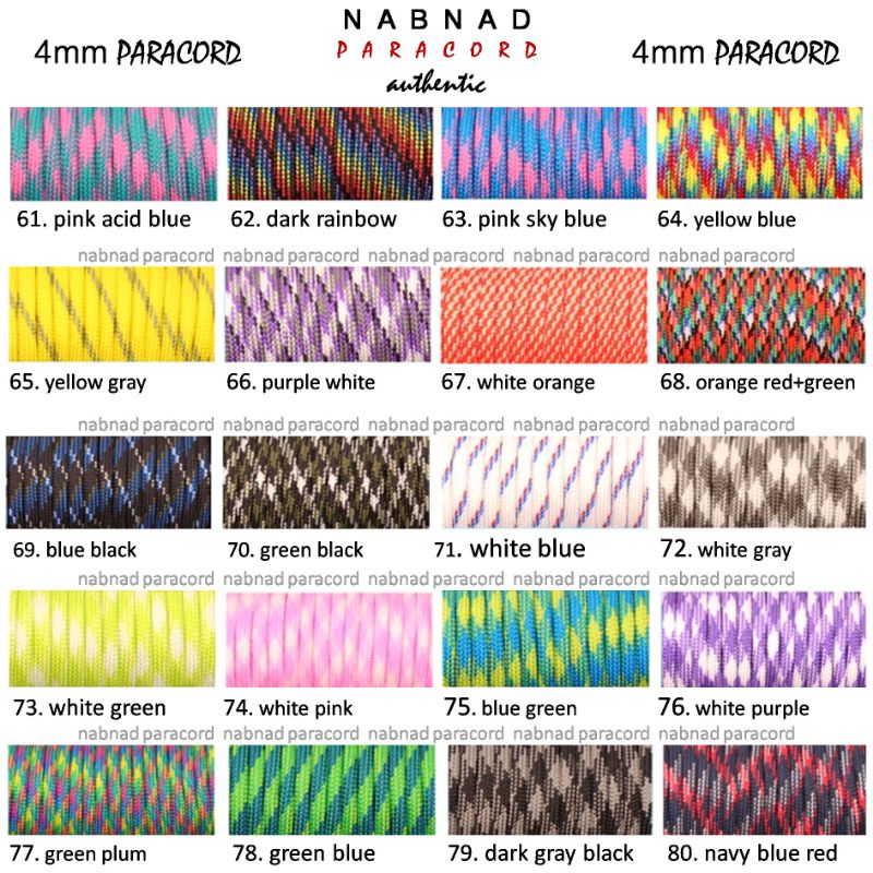 Paracord 4mm Harga Per Meter