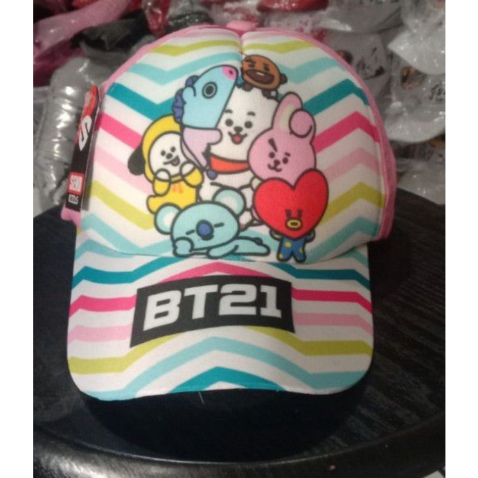 Topi Baseball Anak Perempuan Topi Karakter Topi KPOP Topi BT21 BTS