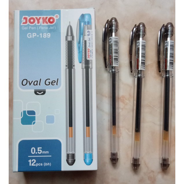 

Gel Pen / Pulpen / Pena Joyko GP-189 / Oval Gel / 0.5 mm 1Pack / 12Pcs