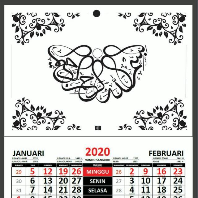 Jual Kalender Jawa Dan Masehi 2020 Shopee Indonesia