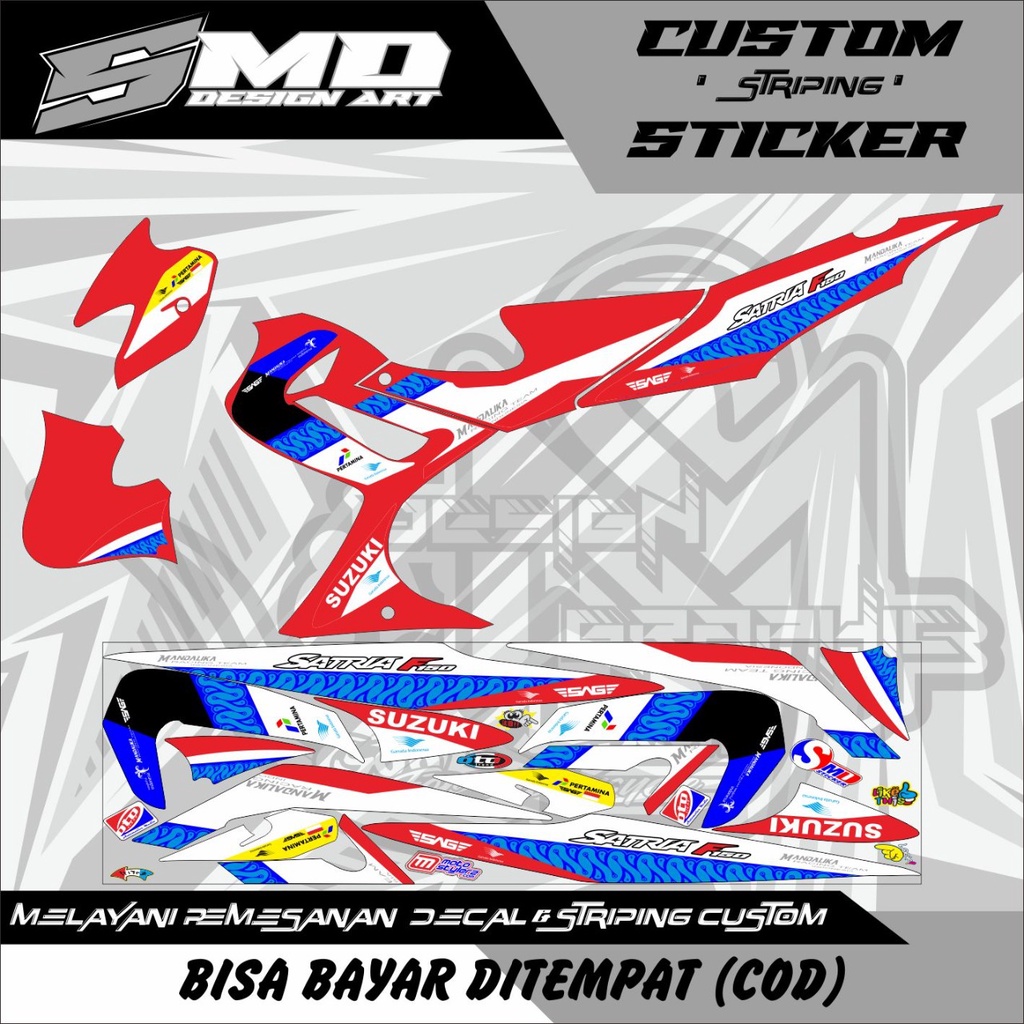 STRIPING VARIASI MOTOR SATRIA FU BARONG MANDALIKA