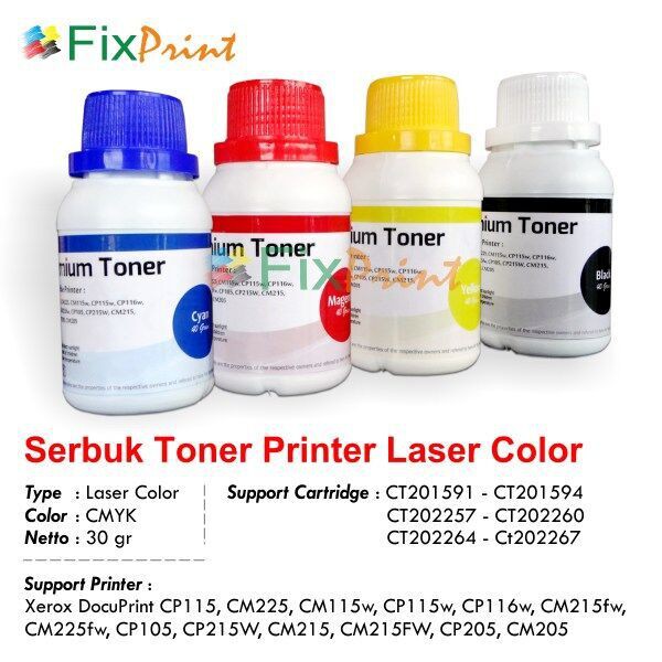 Serbuk Refill Bubuk Toner Xerox CP115 CP115w  Yellow, Color Printer Murah