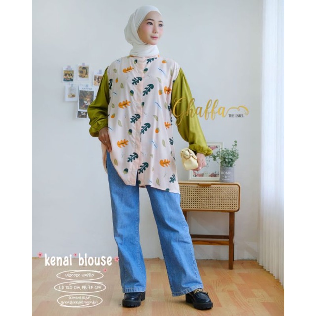 KENAI BLOUSE BY GHAFFA THE LABEL / BLOUSE MOTIF WANITA MUSLIMAH