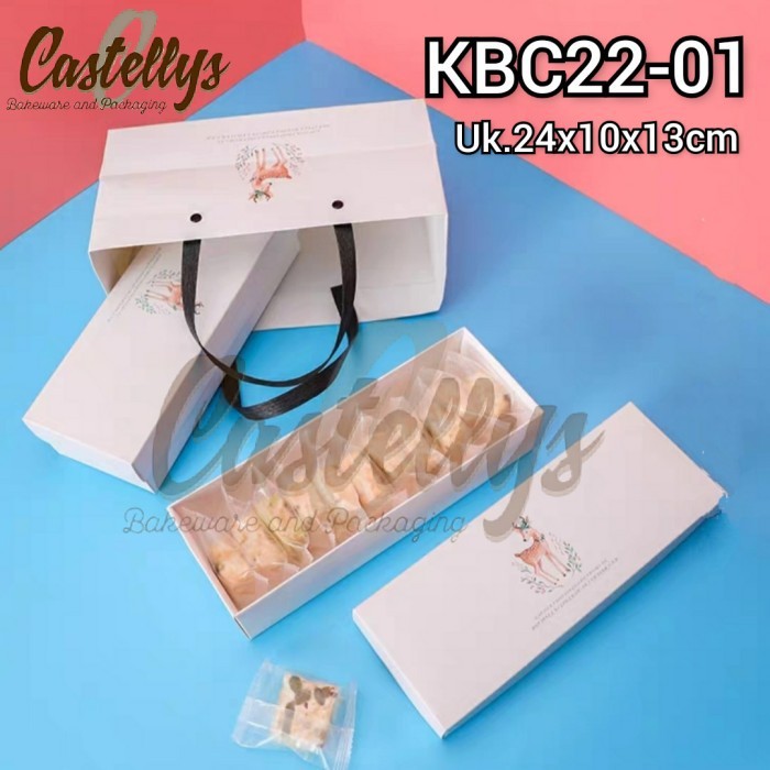 

Kotak Dus Box Kue Kering + Paper Goodie Bag KBC22-01 Nastar Cookies 1pax isi 5set