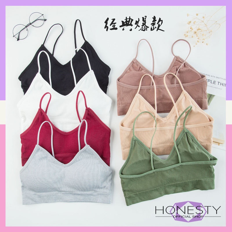 Miss H ~ 011 Bra Wanita Tanpa Kawat Bahan Halus Pakaian Dalam bralette Push Up Elastis Sexy