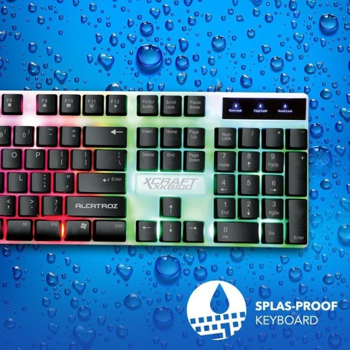 Alcatroz Gaming Keyboard Mouse Combo RGB XC-1000 Spill Proof