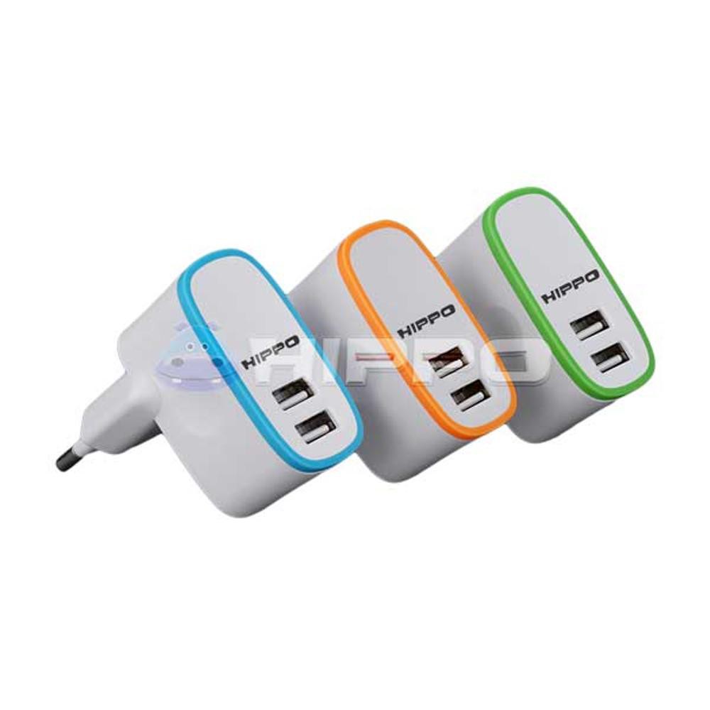 HIPPO PUPA Usb Adaptor Charger - Simple Pack (2 PORT dengan total output 2.4A)