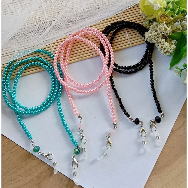 kalung masker mutiara free kait kacamata