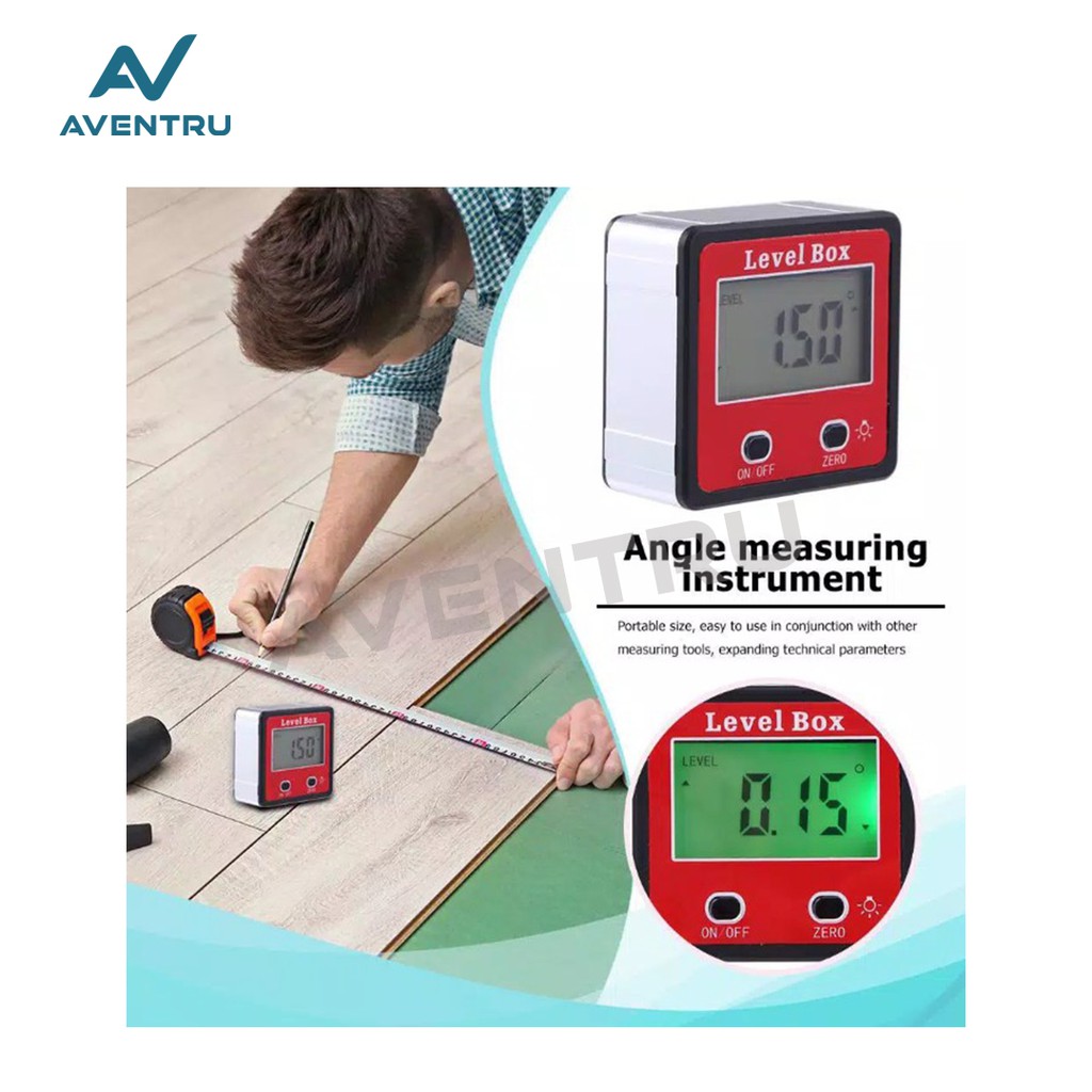 Inclinometer Digital Level Box Alat Ukur Sudut Kemiringan Digital