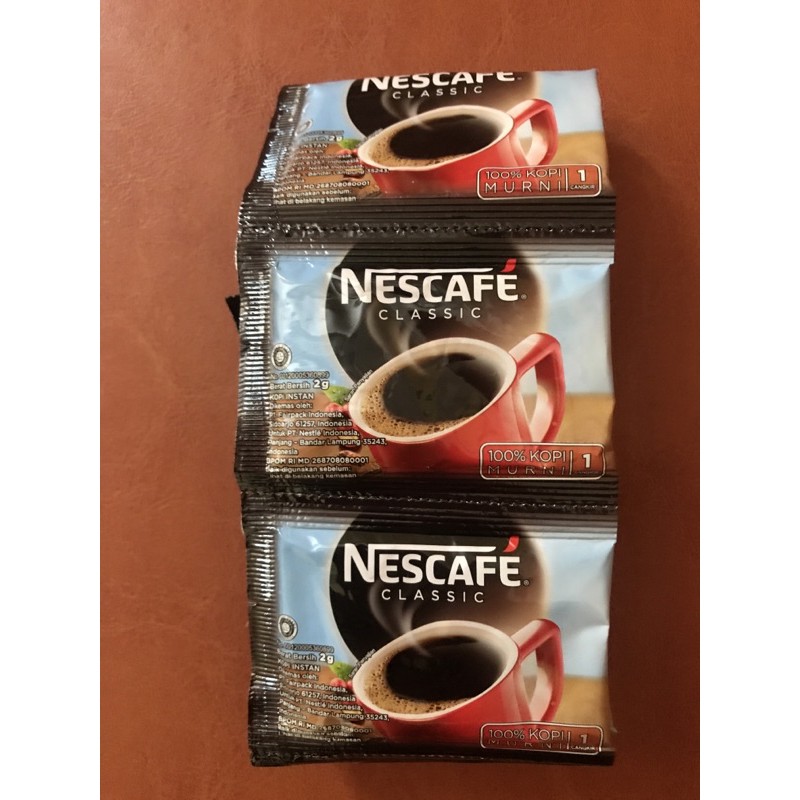 

Nescafe Classic 2gr 1 renteng isi 10 sachet