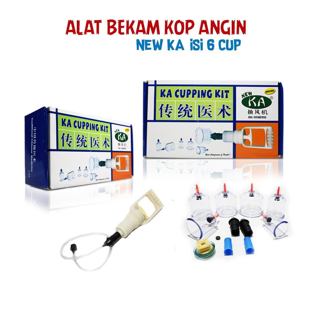NEW KA Cupping Kit Alat Kop angin Bekam Masuk Angin isi 6 / 12