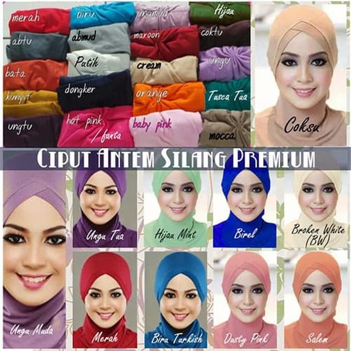 ciput kerpus bandana rajut ciput inner ninja antem silang premium REA