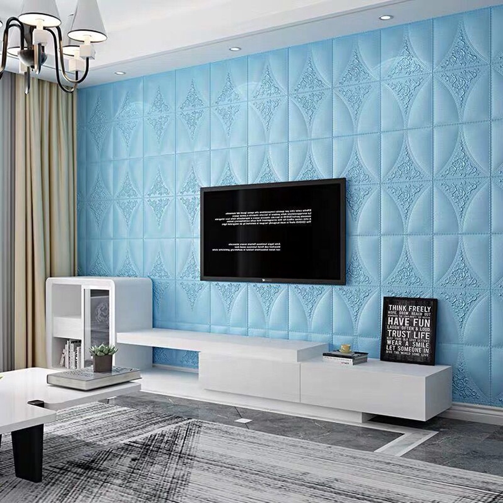 ❤GTB❤ Wallpaper Dinding 3D Pola Mawar 35 x 35 CM Dekorasi Dinding Kamar Rumah More High Quality R782