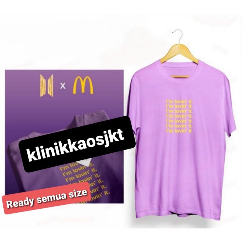 BAJU - KAOS MCD X ARMY BTS MEAL DISTRO - TSHIRT VIRAL BTS ARMY MEAL