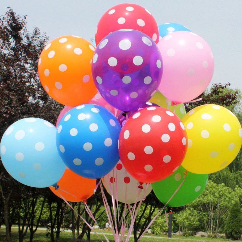 Balon Polkadot PerPack Mix Warna Isi 100pcs