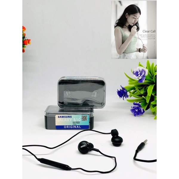 GROSIR Handsfree samsung pack mika kaca akg s10plus kuping metal bass super mantul bener