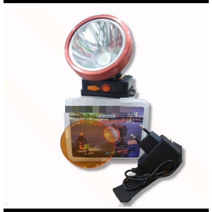 LAMPU SENTER KEPALA JINLONG JL-80 3000MAH 80WATT SENTER KEPALA 80W SUPER TERANG WATERPROOF