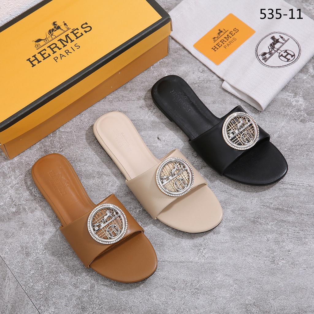 HS Leather New Logo Slide Sandals #535-11