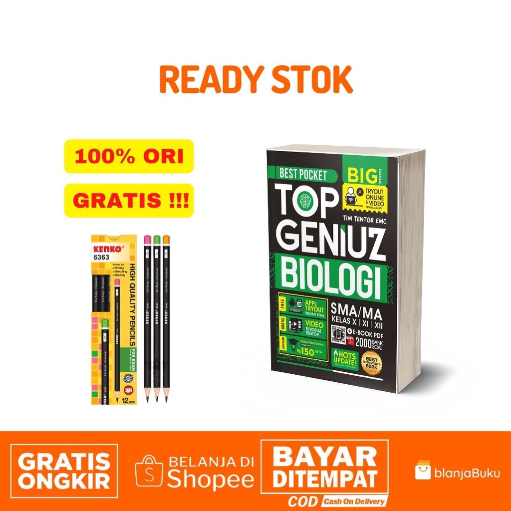 BUKU SMA TOP GENIUS FISIKA,KIMIA,BIOLOGI,MATEMATIKA / SMART GENIUS SMA/MA-TOP BIOLOGI