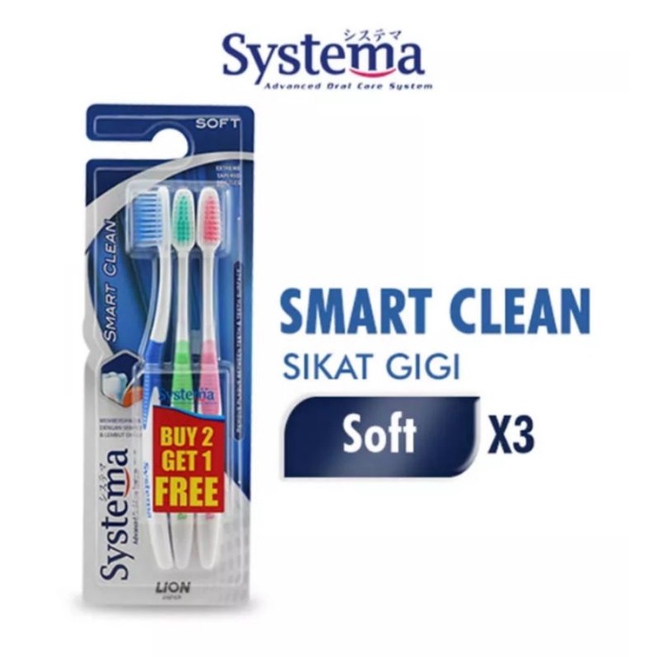 Sikat gigi Systema smart clean 3pcs