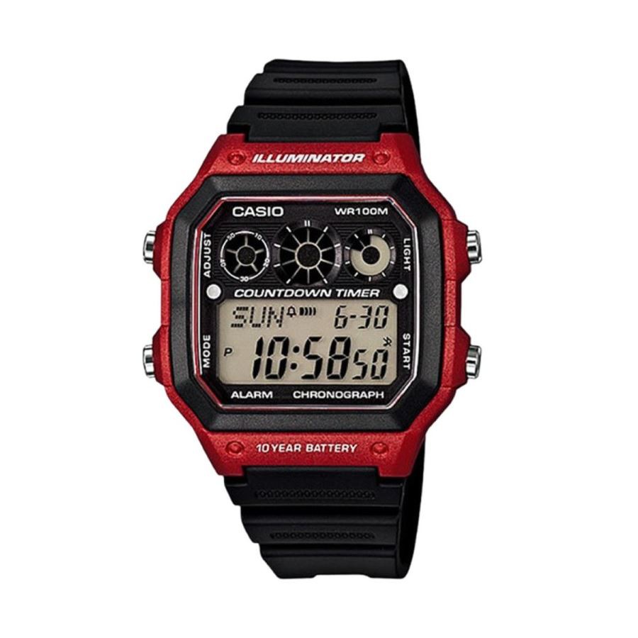 AE-1300WH-4A Jam Tangan Rubber Digital Pria Casio Asli Original