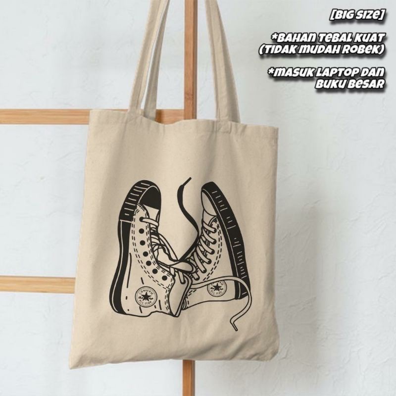 FLASH SALE 8.8 - [RESLETING + MUAT LAPTOP] CONVERSEU TOTEBAG SEMI KANVAS | TOTEBAG RESLETING | TOTEBAG BESAR | TOTEBAG KOREA | TOTEBAG TEBAL | TOTEBAG LAPTOP | TOTEBAG NONGKI | TOTEBAG MOTIF | TOTEBAG NONGKRONG | TOTEBAG SEPATU | TOTEBAG