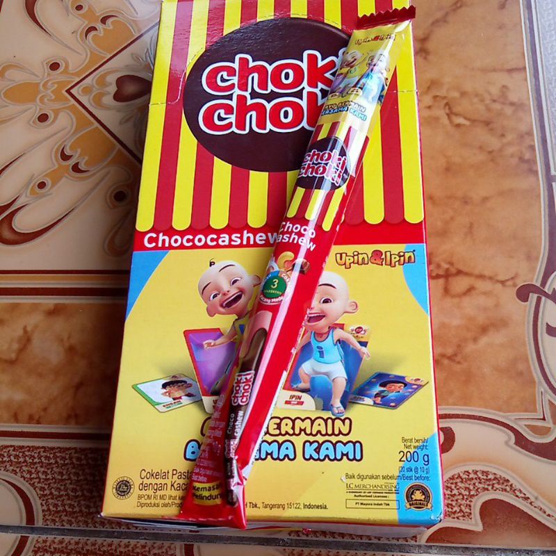 BOX - Makanan Anak Snack coklat Chocolate stick Mayora CHOKI CHOKI Coki Free Firegt Isi 20 Pcs