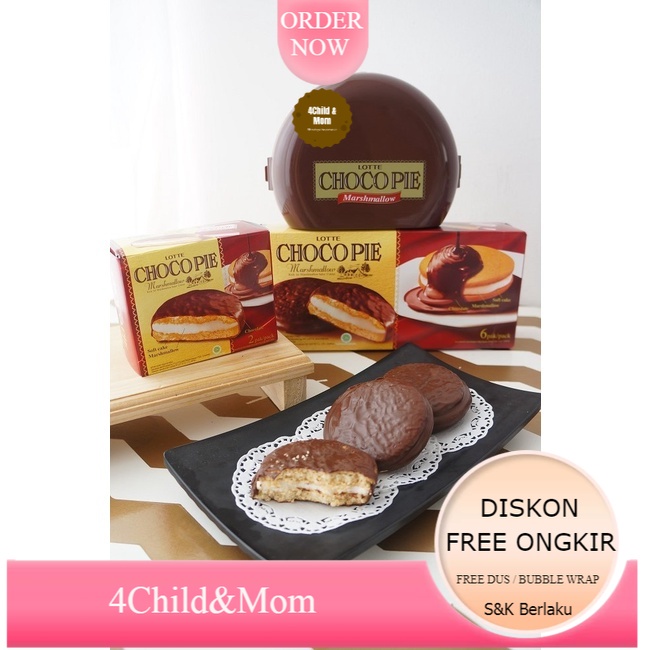 

Choco Pie Marshmallow Coklat Soft Cake Snack Cemilan Makanan Ringan Chocopie 250 gram