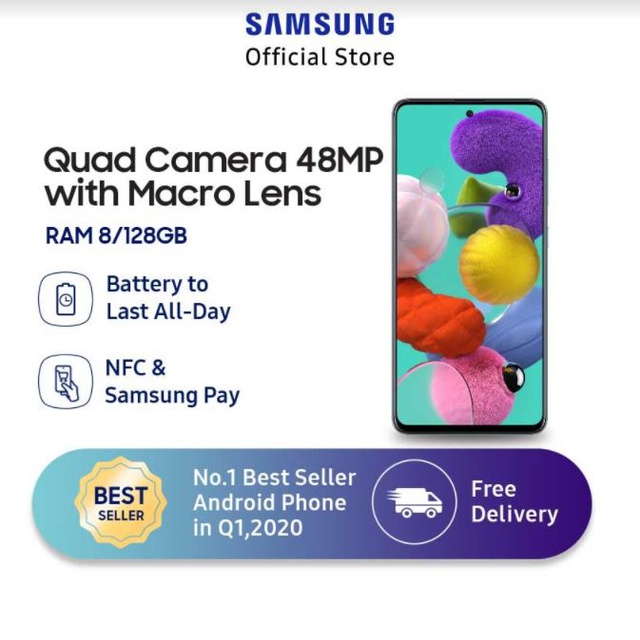 Jual Promo Cuci Gudang Samsung Galaxy A51 8GB + 128 GB - Prism Crush
